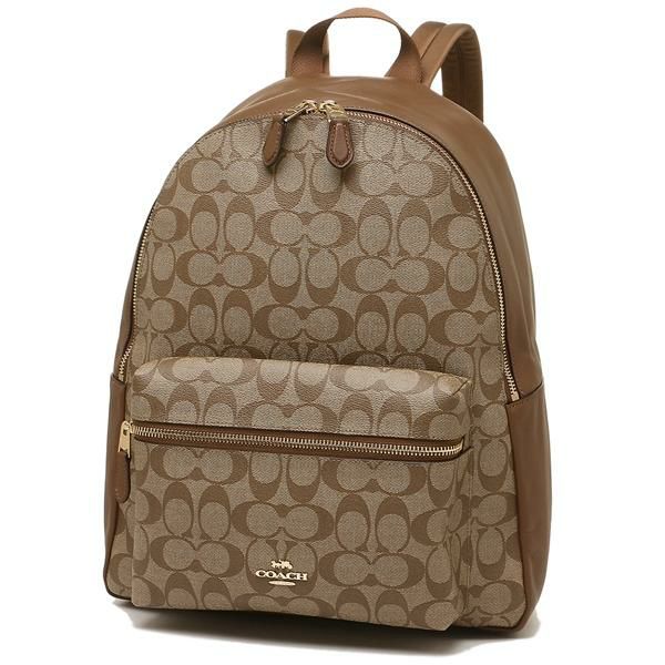 コーチ バッグ COACH F58314 IME74 チャーリー バックパック シグネチャー レディース リュック・バックパック カーキ/サドル2 詳細画像