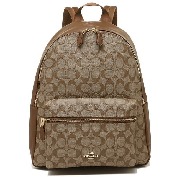 コーチ バッグ COACH F58314 IME74 チャーリー バックパック シグネチャー レディース リュック・バックパック カーキ/サドル2 詳細画像