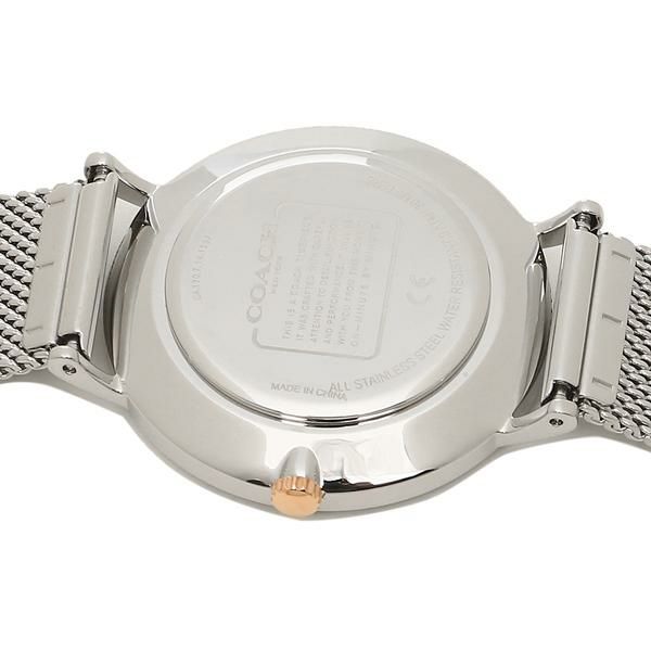 コーチ 時計 レディース ペリー 36MM メッシュベルト クォーツ ホワイト シルバー COACH 14503124 詳細画像