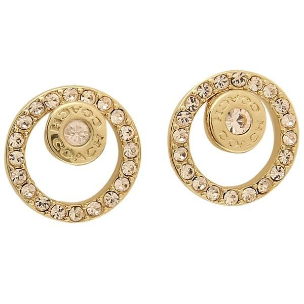 コーチ ピアス アクセサリー COACH F68009 GLD オープンサークル OPEN CIRCLE HALO STUD EARRINGS レディース ゴールド