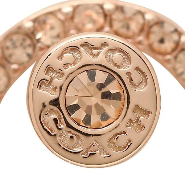 コーチ ピアス アクセサリー COACH F68009 RGD オープンサークル OPEN CIRCLE HALO STUD EARRINGS レディース ローズゴールド 詳細画像