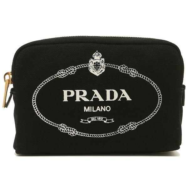 プラダ ポーチ PRADA 1NA021 20L F0N12 CANAPA LOGO カナパ ロゴ レディース ポーチ 無地 NERO/TALCO 黒 詳細画像