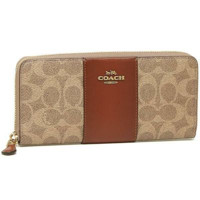 コーチ 財布 COACH 73739 B4NQ4 スリム アラウンド ジップ ウォレット レディース 長財布 タンラスト