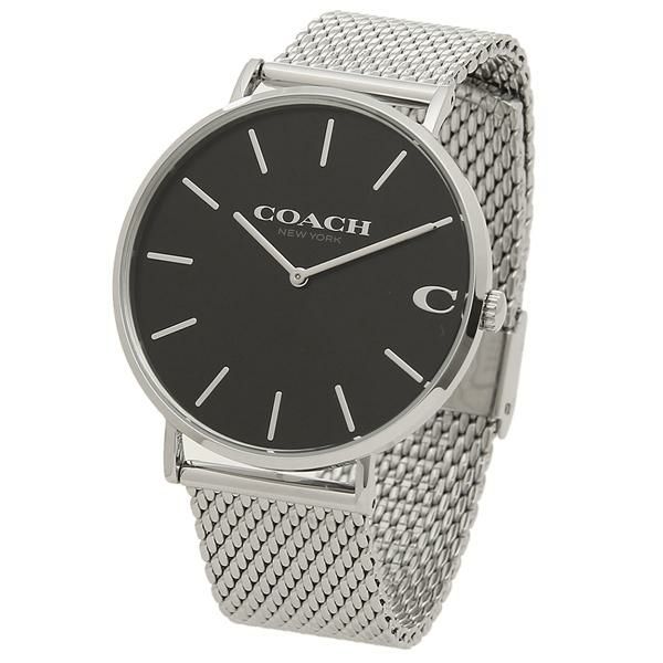 コーチ 時計 COACH 14602144 CHARLES チャールズ 41MM メンズ腕時計 ウォッチ シルバー/ブラック 詳細画像