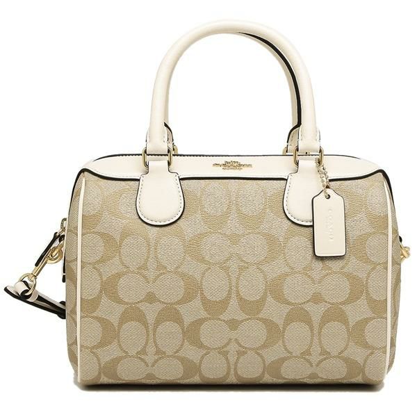 コーチ バッグ COACH F32203 IMDQC ミニ ベネット サッチェル シグネチャー レディース ハンドバッグ ショルダーバッグ ライトカーキ/チョーク 詳細画像