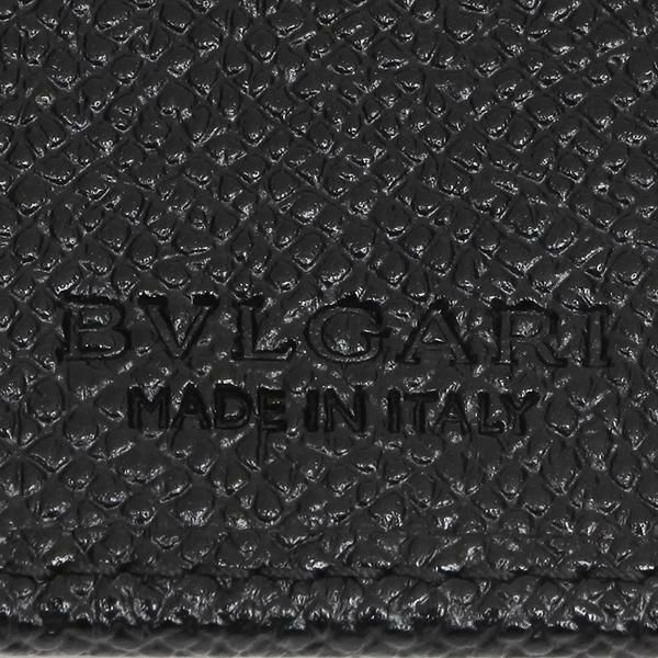 ブルガリ キーケース BVLGARI 282234 ABU KEYHOLDERS BURGARI BURGARI ブルガリブルガリ メンズ キーリング 無地 BLACK 黒 詳細画像