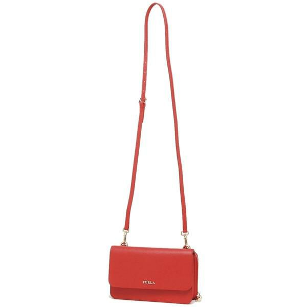フルラ バッグ FURLA 1006923 EL40 B30 LSD RIVA L CROSSBODY POUCH リーヴァ クロスボディ Lサイズ レディース ショルダーバッグ 無地 KISS f 赤 詳細画像