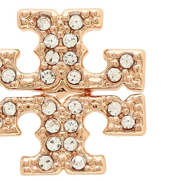 トリーバーチ ピアス アクセサリー TORY BURCH 53423 696 CRYSTAL LOGO CRYSTAL LOGO STUD EARRING レディース イヤリング ROSE GOLD / CRYSTAL 詳細画像