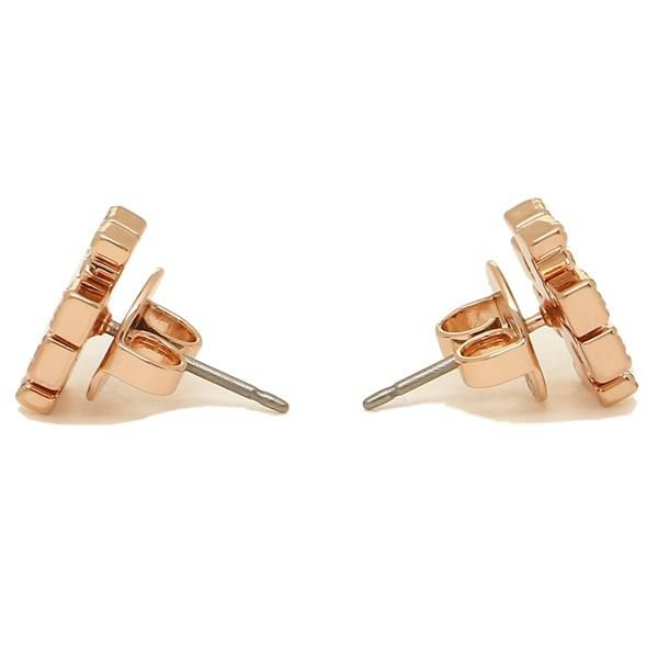 トリーバーチ ピアス アクセサリー TORY BURCH 53423 696 CRYSTAL LOGO CRYSTAL LOGO STUD EARRING レディース イヤリング ROSE GOLD / CRYSTAL 詳細画像