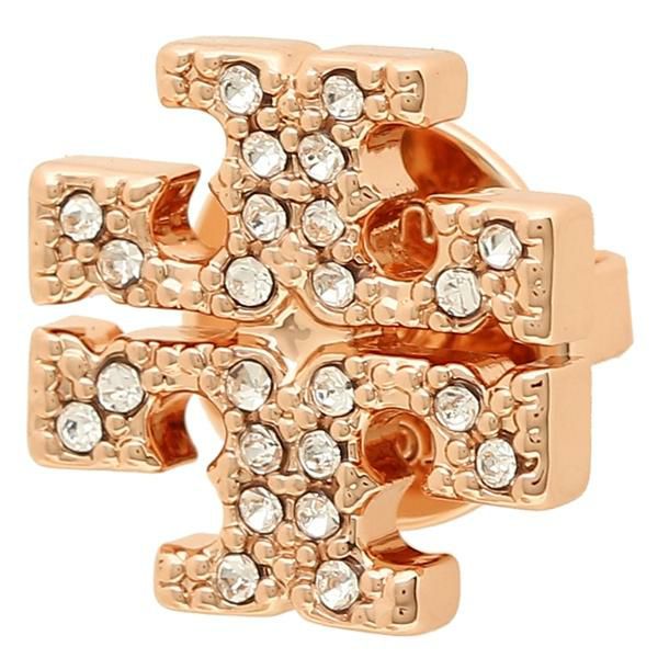 トリーバーチ ピアス アクセサリー TORY BURCH 53423 696 CRYSTAL LOGO CRYSTAL LOGO STUD EARRING レディース イヤリング ROSE GOLD / CRYSTAL 詳細画像