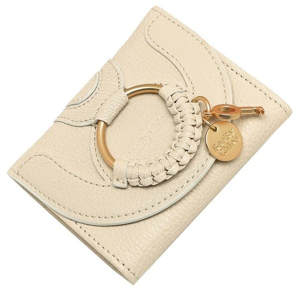シーバイクロエ 財布 SEE BY CHLOE CHS19UP866305 24H HANA TRI FOLD WALLET ハナ レディース 三つ折り財布 無地 CEMENT BEIGE 詳細画像