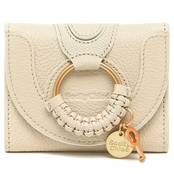 シーバイクロエ 財布 SEE BY CHLOE CHS19UP866305 24H HANA TRI FOLD WALLET ハナ レディース 三つ折り財布 無地 CEMENT BEIGE 詳細画像